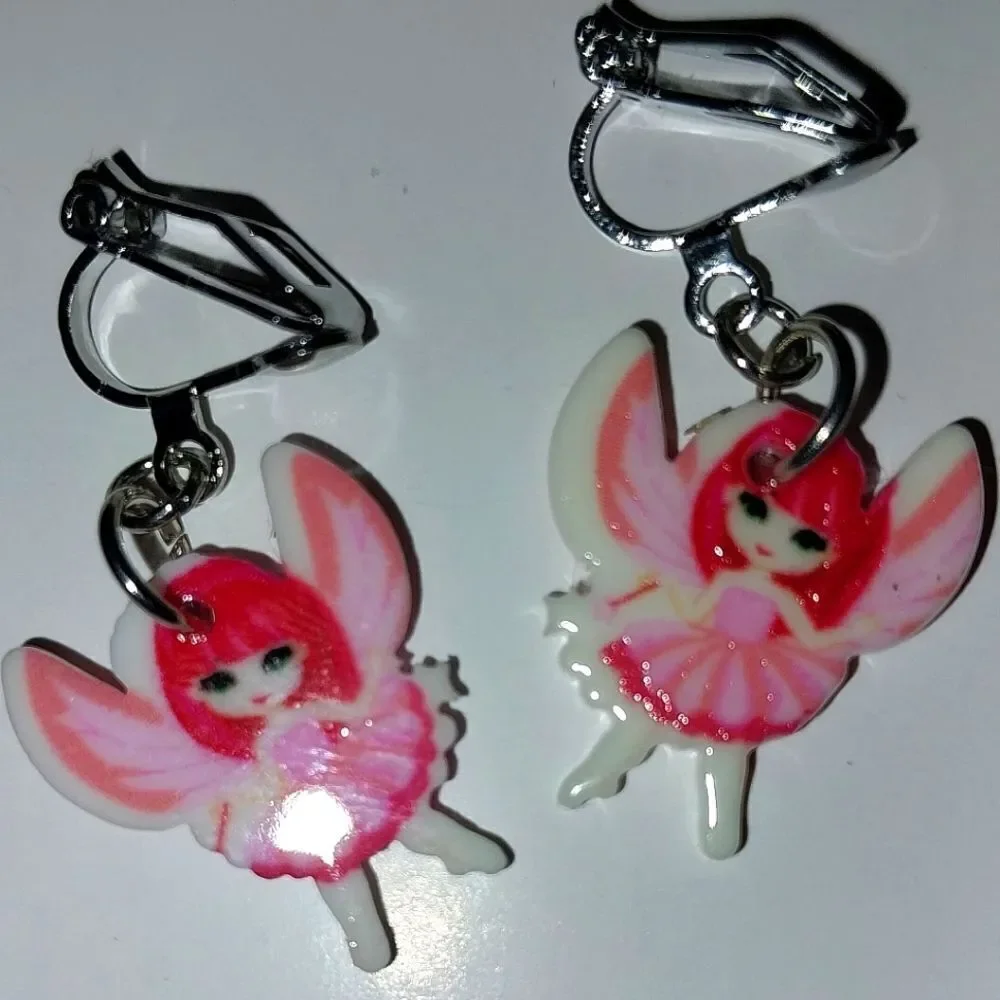 Super cute girls clip-on earrings